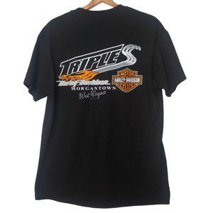 Triple S Harley Davidson Morgantown WV Mens L T Shirt I Black Got Mine At Biker